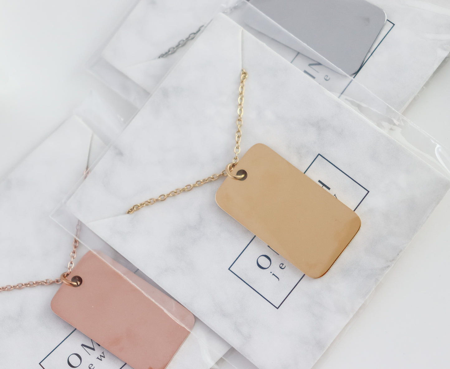 Customizable Tag Pendant Necklace