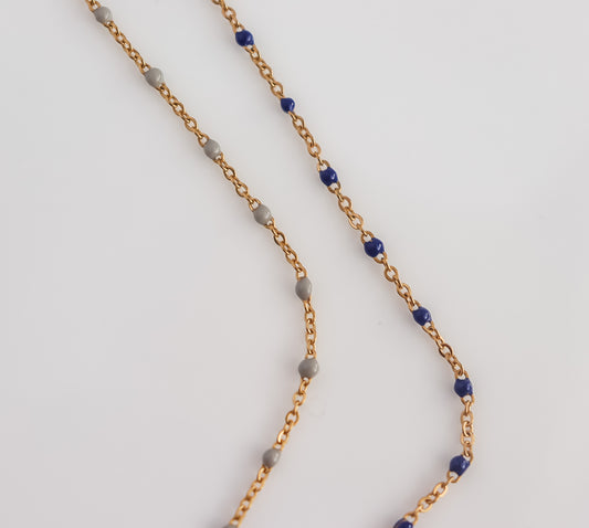 Colored Bead Chain Necklace