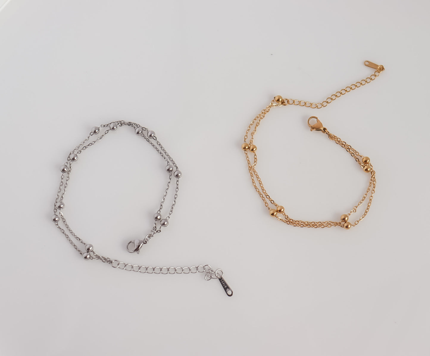 Dotted Chain Double Bracelet