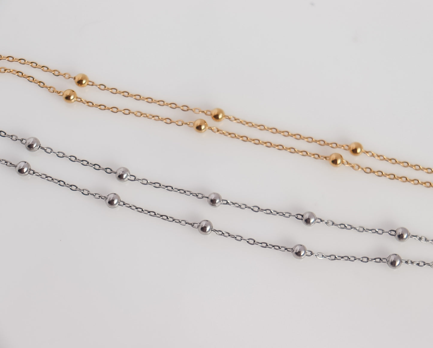 Dotted Chain Double Bracelet