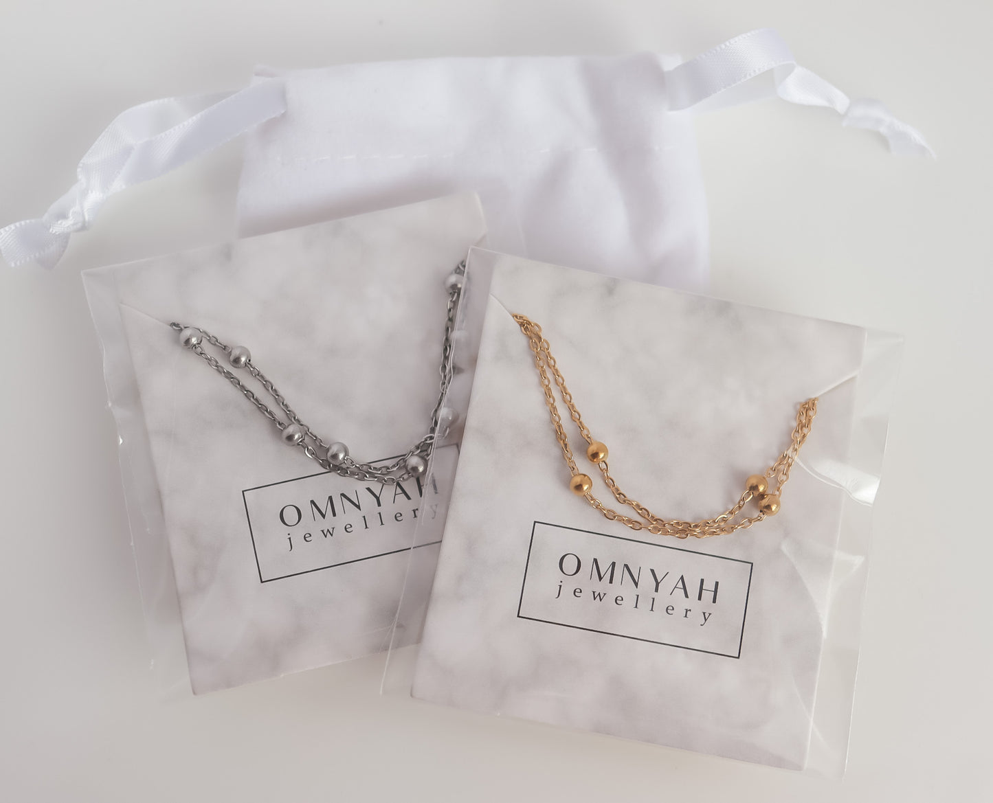 Dotted Chain Double Bracelet