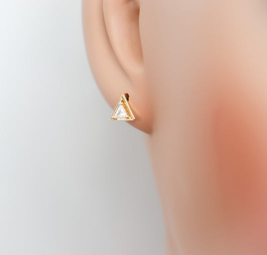 Triangle Zircon Stud Earrings