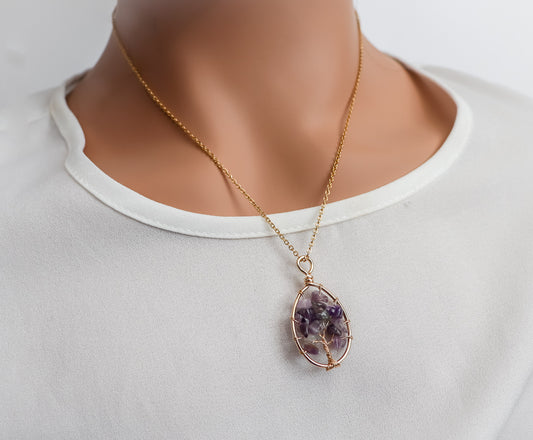 Tree of Life Stone Necklace