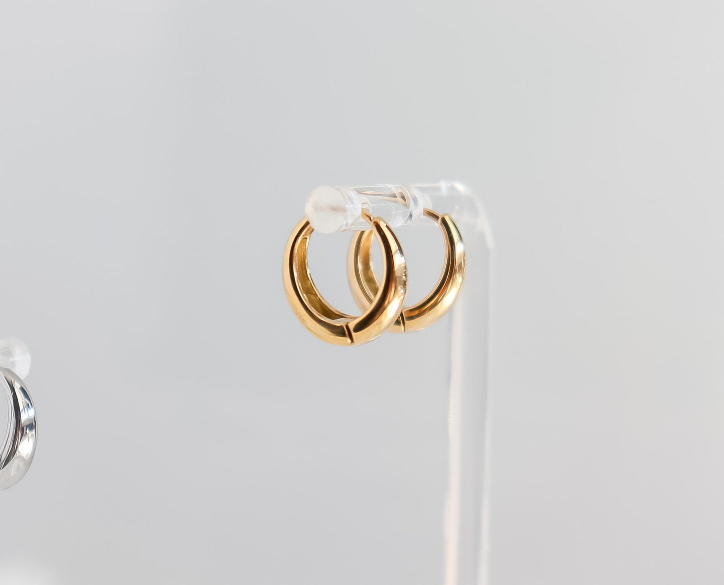 Hinged Huggie Earrings | Gold Hoop Earrings | Small Rounded Hoops | Statement Hoops in Gold | Birthday Gift for Her | Earring For Her