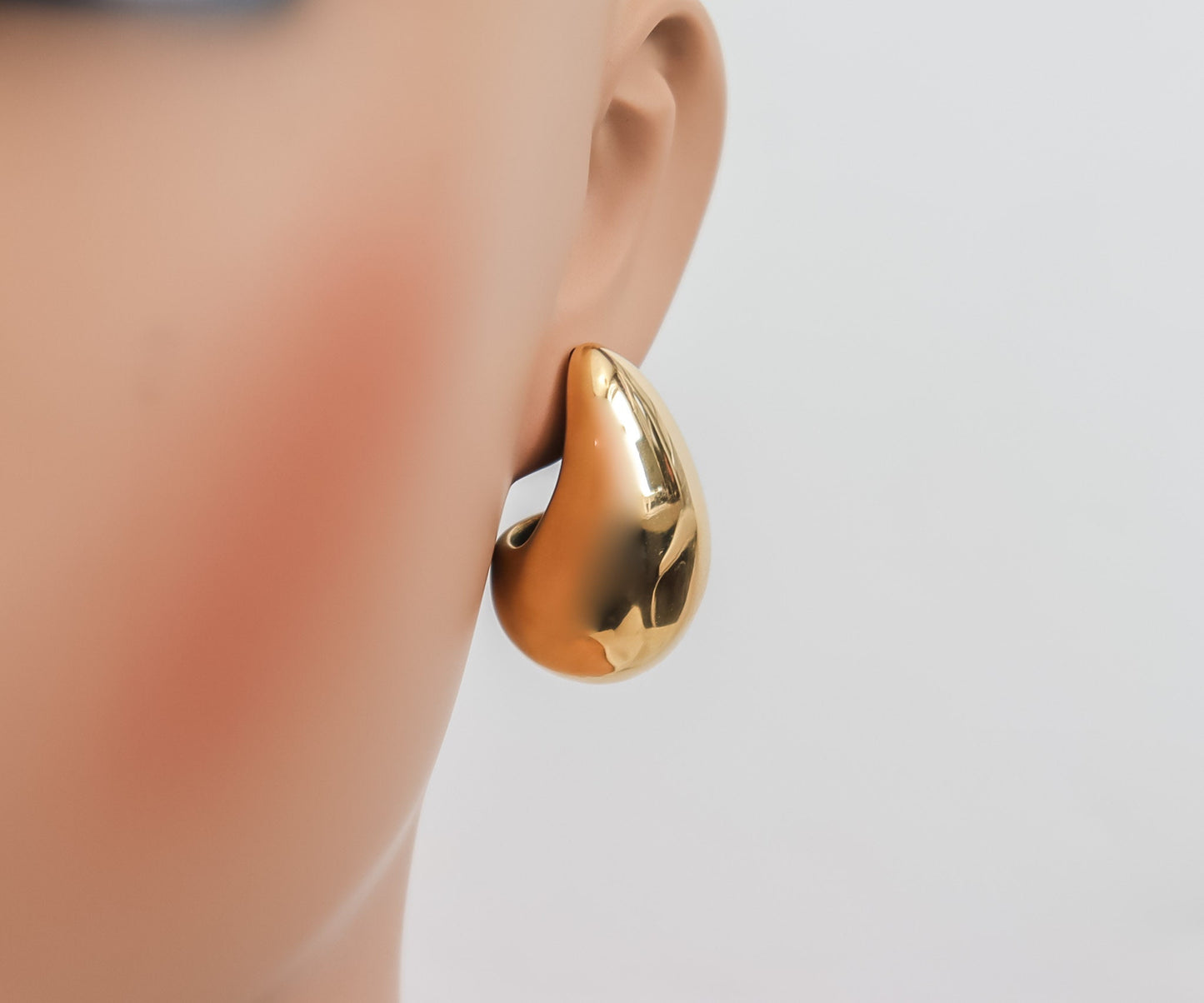 Tear drop Earring | Chunky Bold Hoops | Tear drop Statement Hoops Gold | Birthday Gift for Her | Earring For Her | Teardrop Hoops