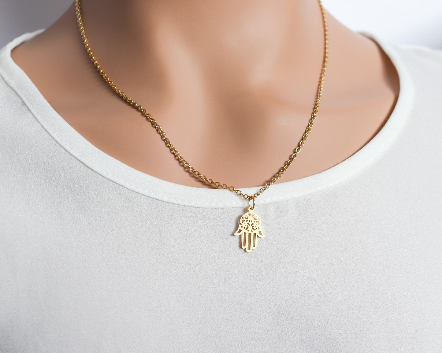 Hamza Necklace I Hamza Hand Necklace | Delicate Layering I Gold Necklace I Minimalist Wedding Jewelry I Christmas gift