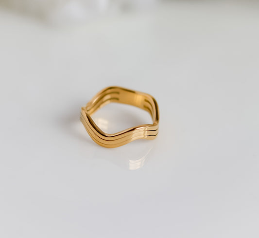 Layer Wavey Ring | Wave Ring | Curvy Ring | Statement Ring I Water Element Ring | Twisted Ring | Bridesmaid Gift | Minimalist Ring For women