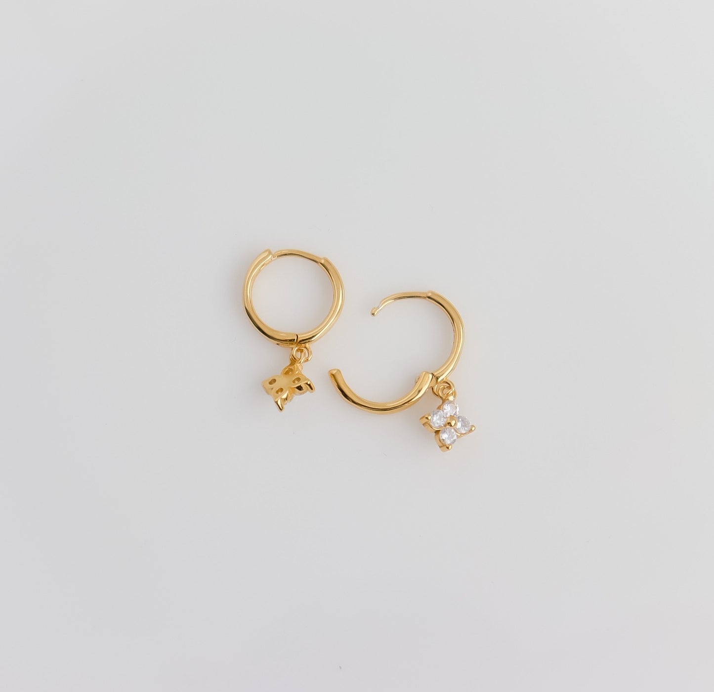 Dangle Jasmin Earring Pair | Jasmin Zircon Earring | Minimal Earring | Gold Earring | Bridesmaid Gifts | Bridal Shower Gift