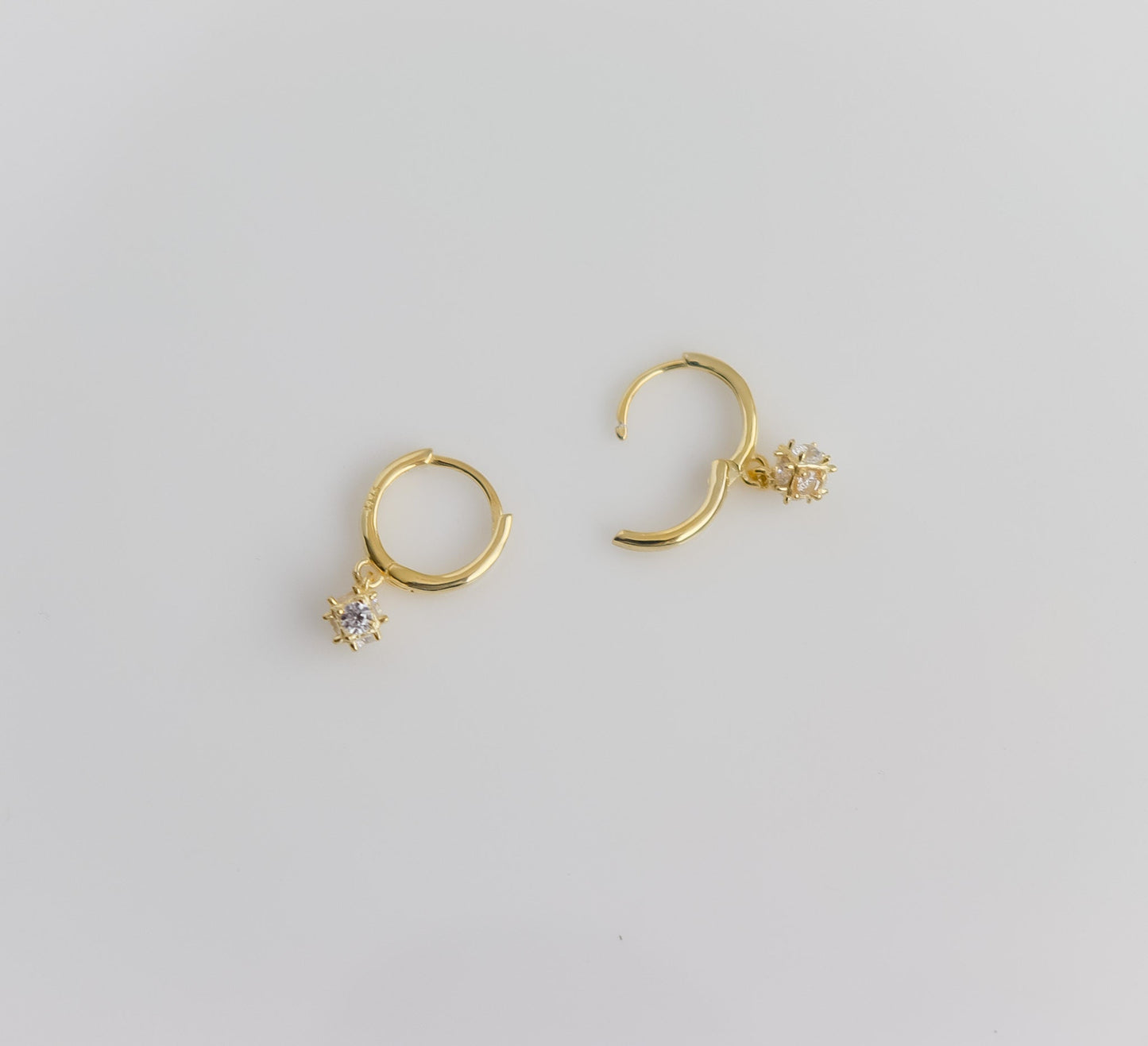 Dangle Jasmin Earring Pair | Jasmin Zircon Earring | Minimal Earring | Gold Earring | Bridesmaid Gifts | Bridal Shower Gift
