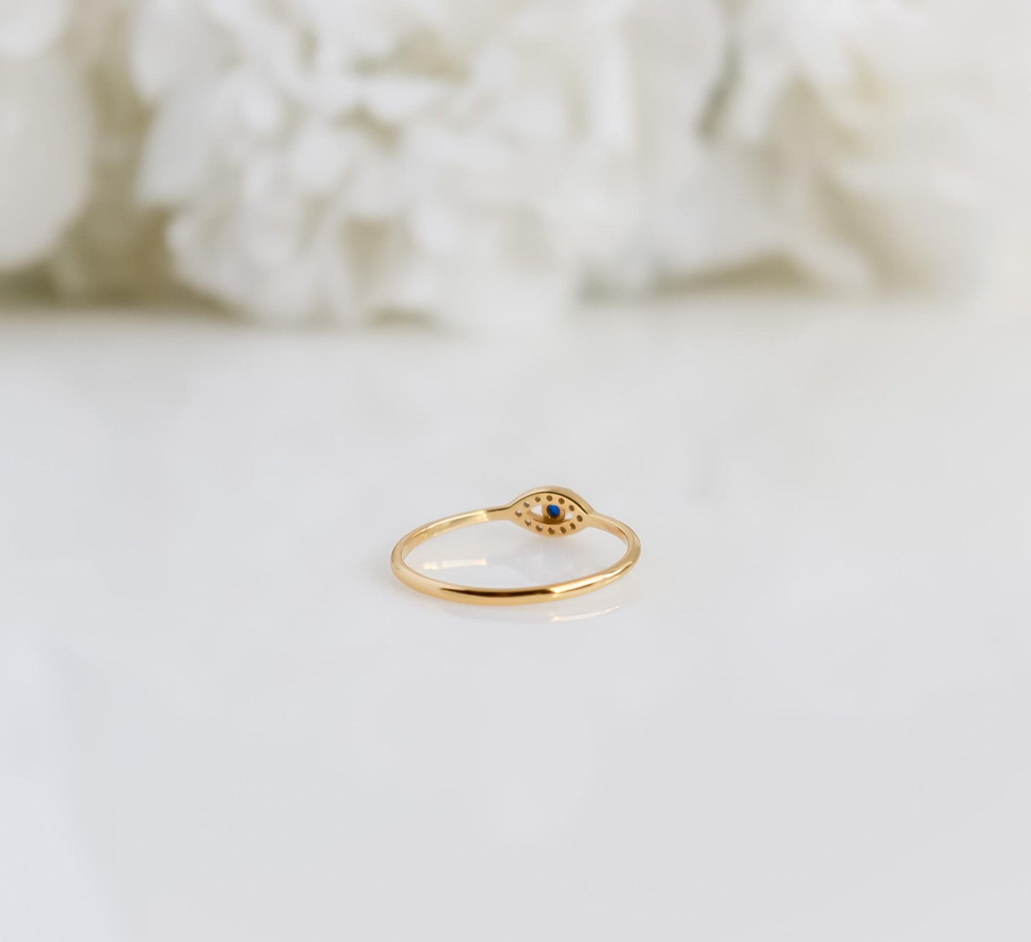 Evil Eye Ring | Sterling Silver Ring | Studded Evil Eye Ring | Crystal Evil Eye | Protective Ring | Minimalist Ring | Bridal Shower