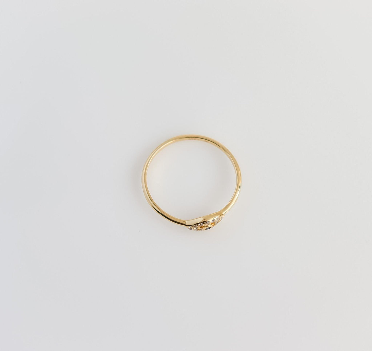 Evil Eye Ring | Sterling Silver Ring | Studded Evil Eye Ring | Crystal Evil Eye | Protective Ring | Minimalist Ring | Bridal Shower