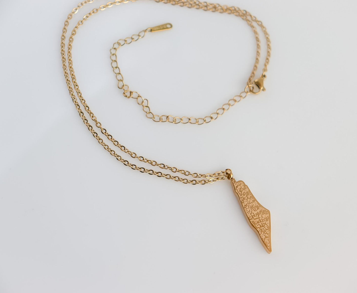 Palestine Necklace | Palestine Map Necklace with Arabic Calligraphy | Country Pride Necklace | Eid Gift