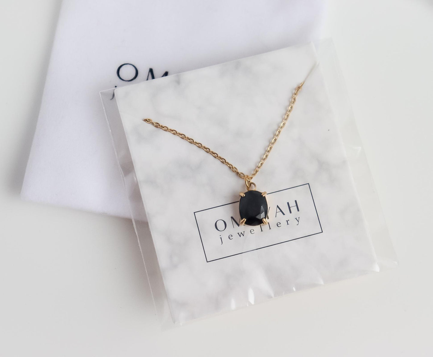Black Pendant Necklace I Statement Black Enamel I Delicate Layering I Minimalist Wedding Jewelry I Bridal Shower Gift I Oval Onyx Necklace