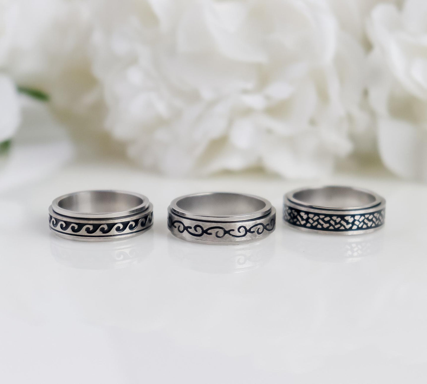 Fidget Ring I Sea Wave Ring I Sun Ring | Rotating Ring | Spinner Ring | Bridesmaid Gifts I Minimalist Ring | Unisex Ring