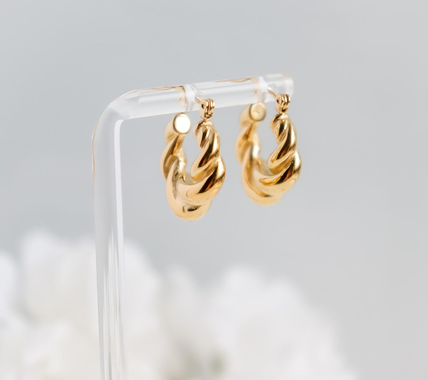 Twisted Hoops I Open Hoops I Statement Hoops I Twisted Earring I Birthday Gift for Her I Earring For Her | Hypoallergenic I Christmas Gift