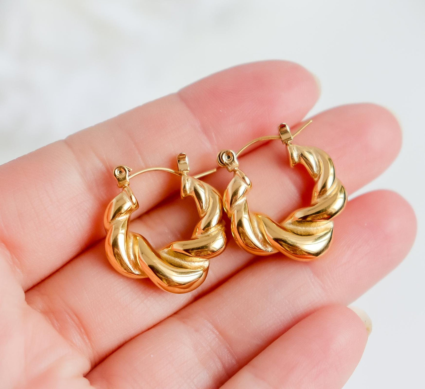 Twisted Hoops I Open Hoops I Statement Hoops I Twisted Earring I Birthday Gift for Her I Earring For Her | Hypoallergenic I Christmas Gift