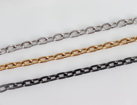 Cable Chain Bracelet | Double Layering Bracelet | Stacking Bracelet | Unisex Bracelet | Minimal Bracelet | Bridesmaid Gift | Christmas Gift