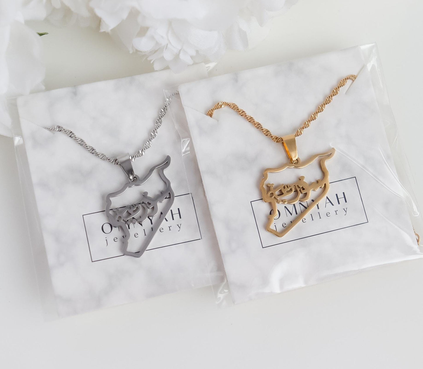Syria Necklace | Suria Necklace | Syria Map Necklace | Country Pride Necklace | Minimalist Wedding Jewelry | Eid Gift I Syria Country Map