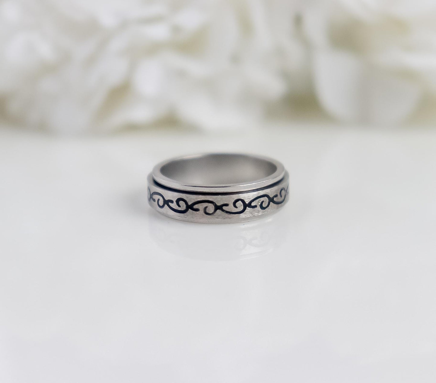 Fidget Ring I Sea Wave Ring I Sun Ring | Rotating Ring | Spinner Ring | Bridesmaid Gifts I Minimalist Ring | Unisex Ring