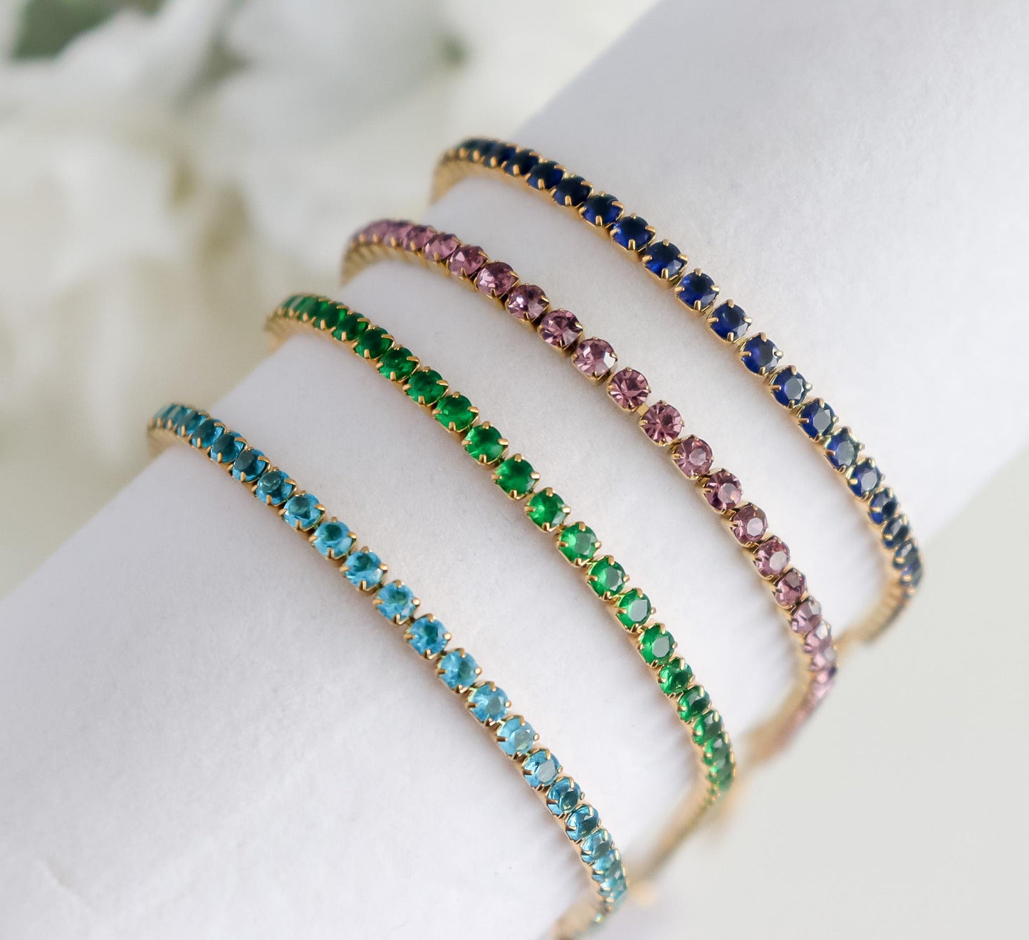 Tennis Bracelet | Gold Tennis Bracelet | Cubic Zirconia Bracelet | Gemstone Bracelet | Gothic Jewelry | Bridesmaid Gift | Christmas Gift