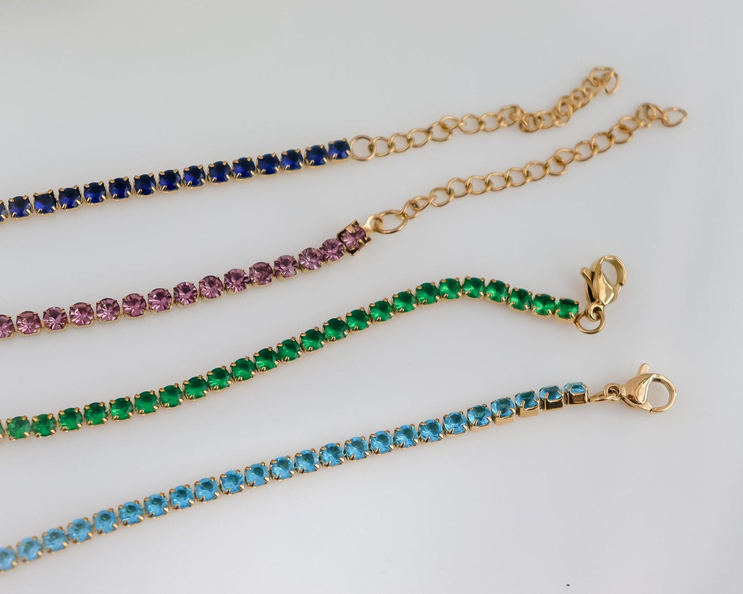 Tennis Bracelet | Gold Tennis Bracelet | Cubic Zirconia Bracelet | Gemstone Bracelet | Gothic Jewelry | Bridesmaid Gift | Christmas Gift