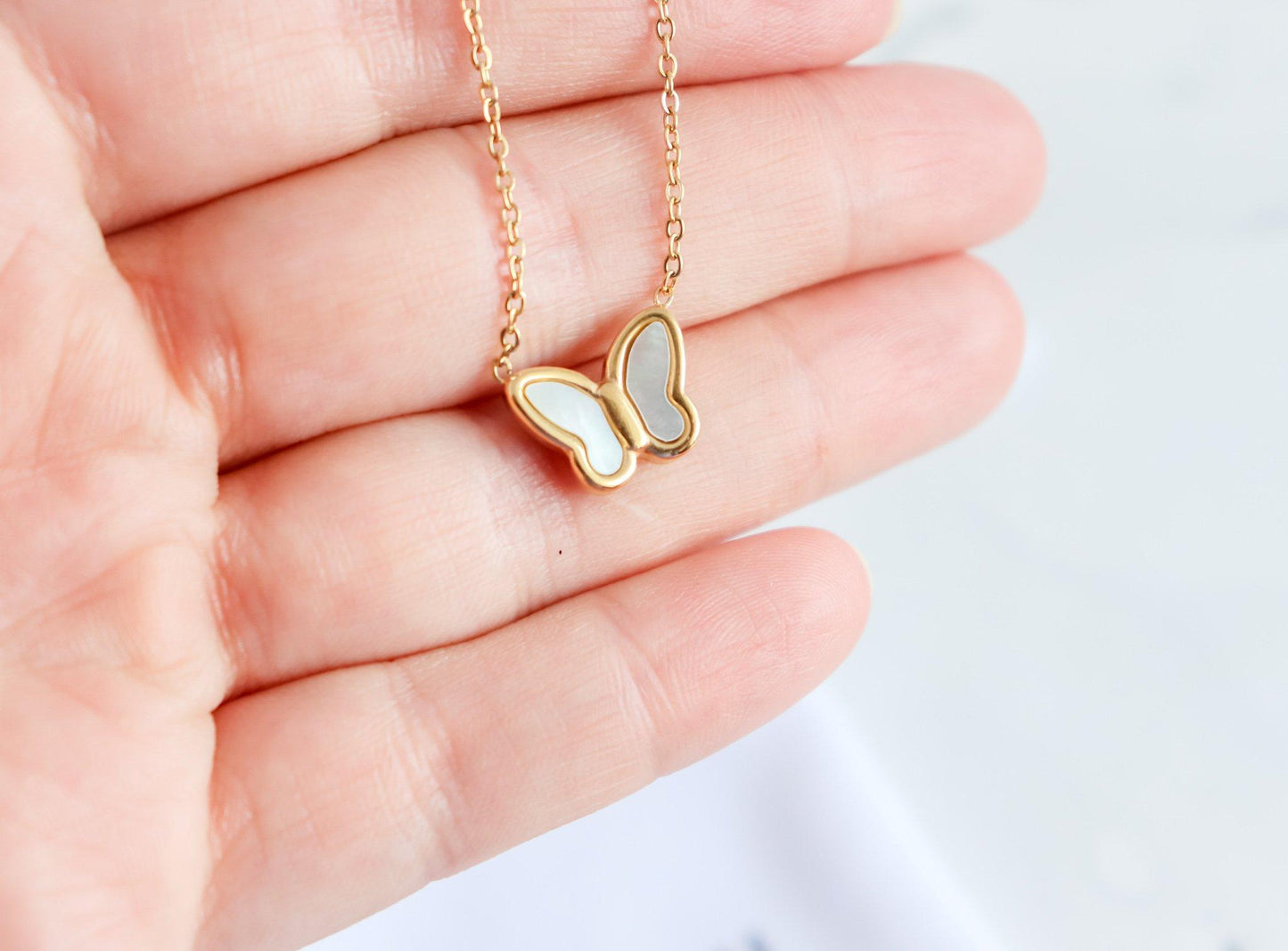 Pearl Butterfly Necklace