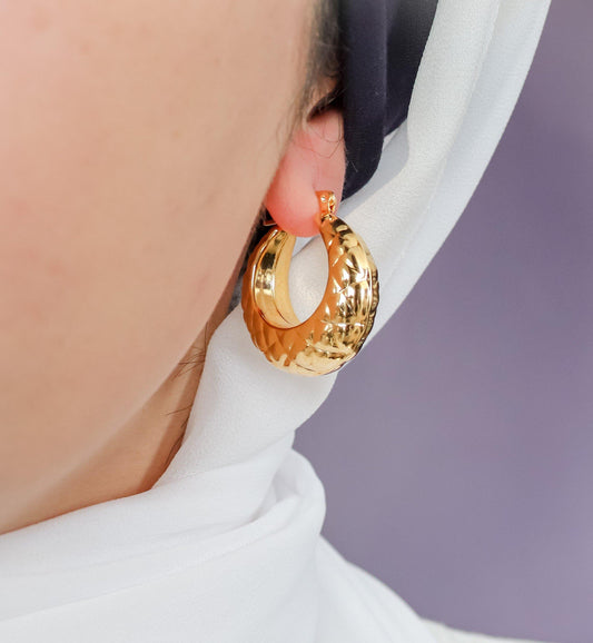 Chunky Quilted Earrings