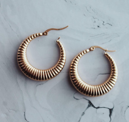 Striped Dome Earrings