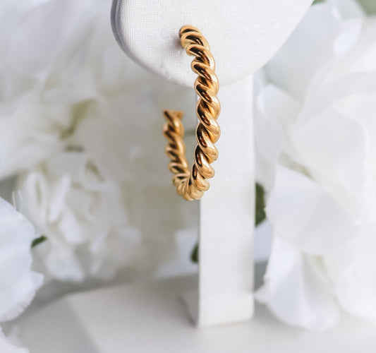 Thick Twist Hoop Earring