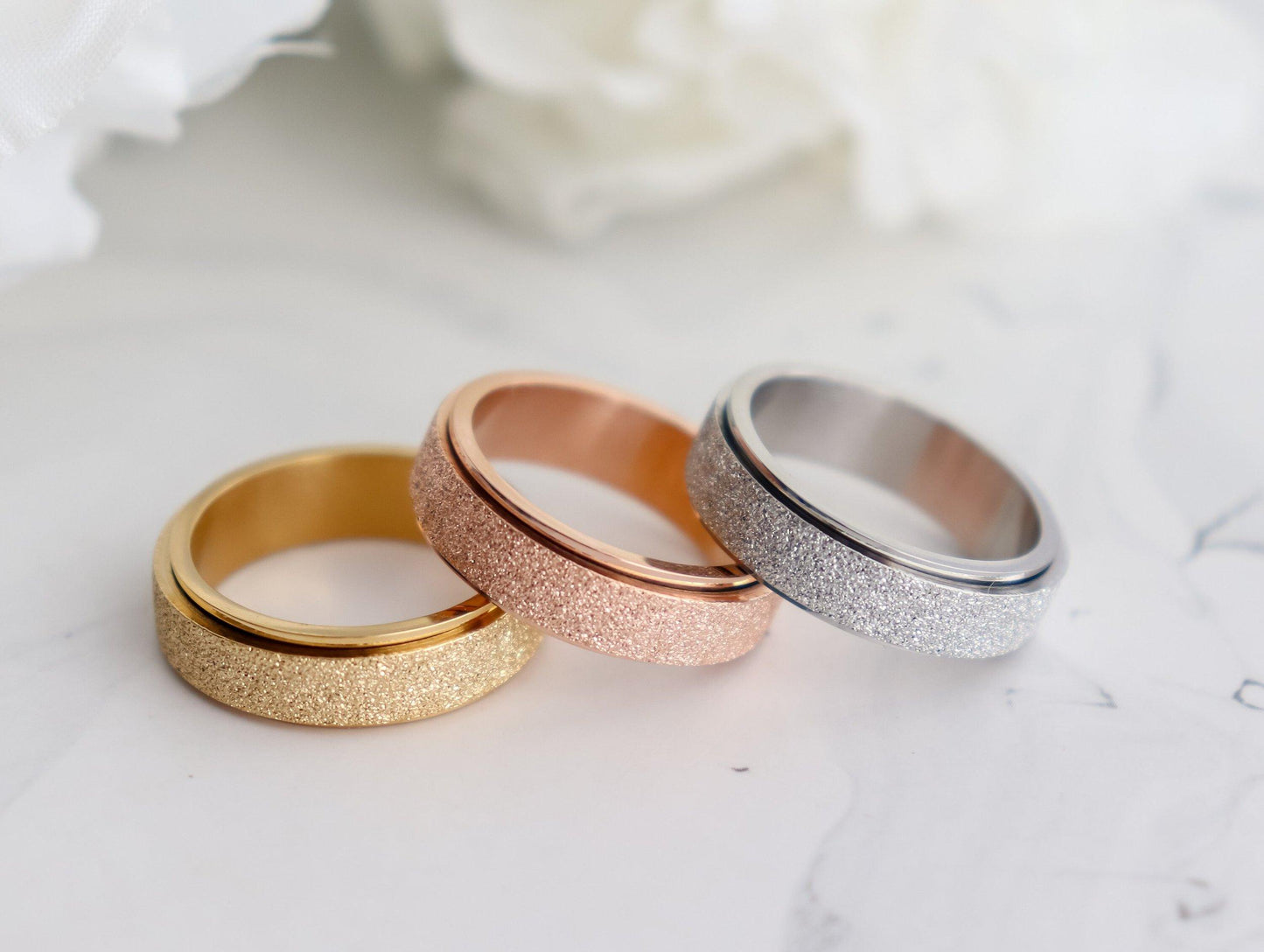 Glitter Spinner Fidget Ring