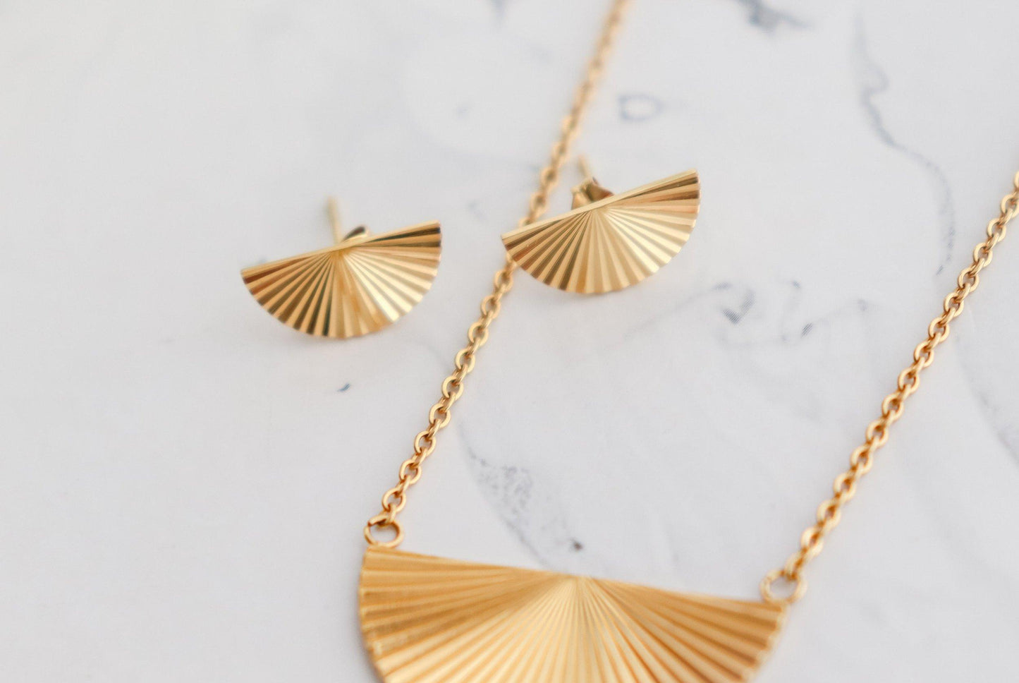Sunburst Half Circle Earrings