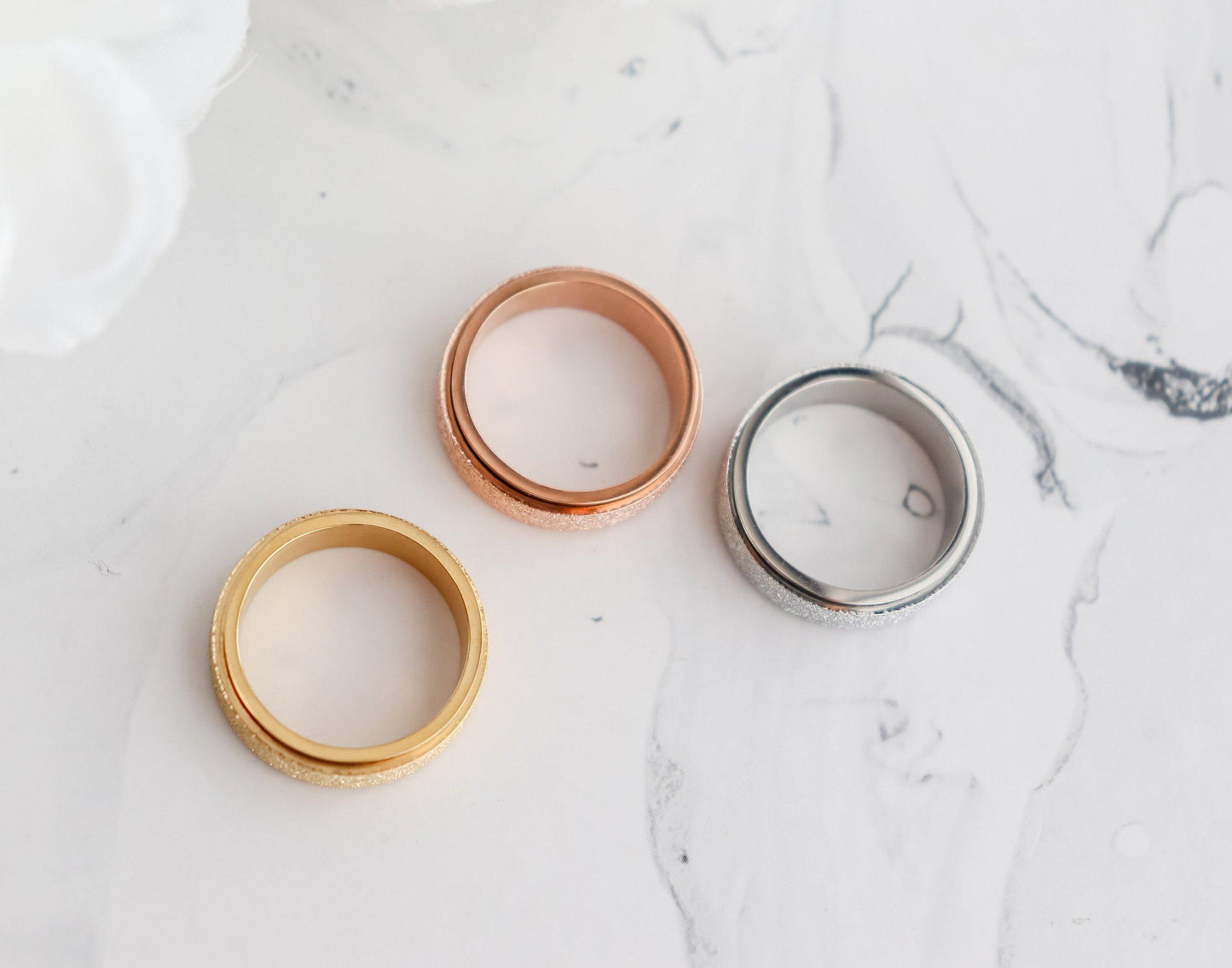 Glitter Spinner Fidget Ring
