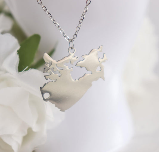 Canada Map Necklace