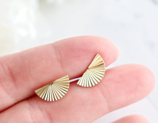 Sunburst Half Circle Earrings