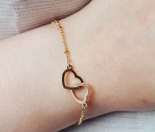 Interlocked Hearts Bracelet