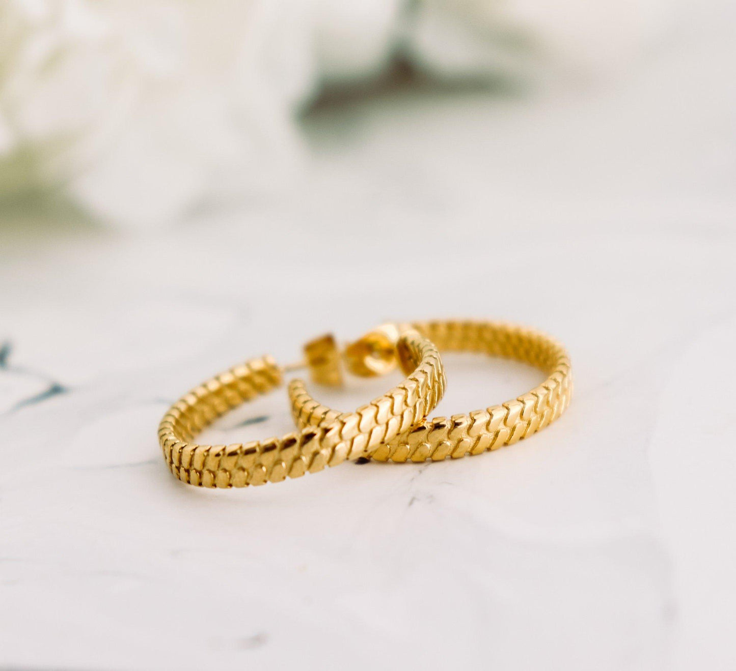 Textured Hoop Earrings