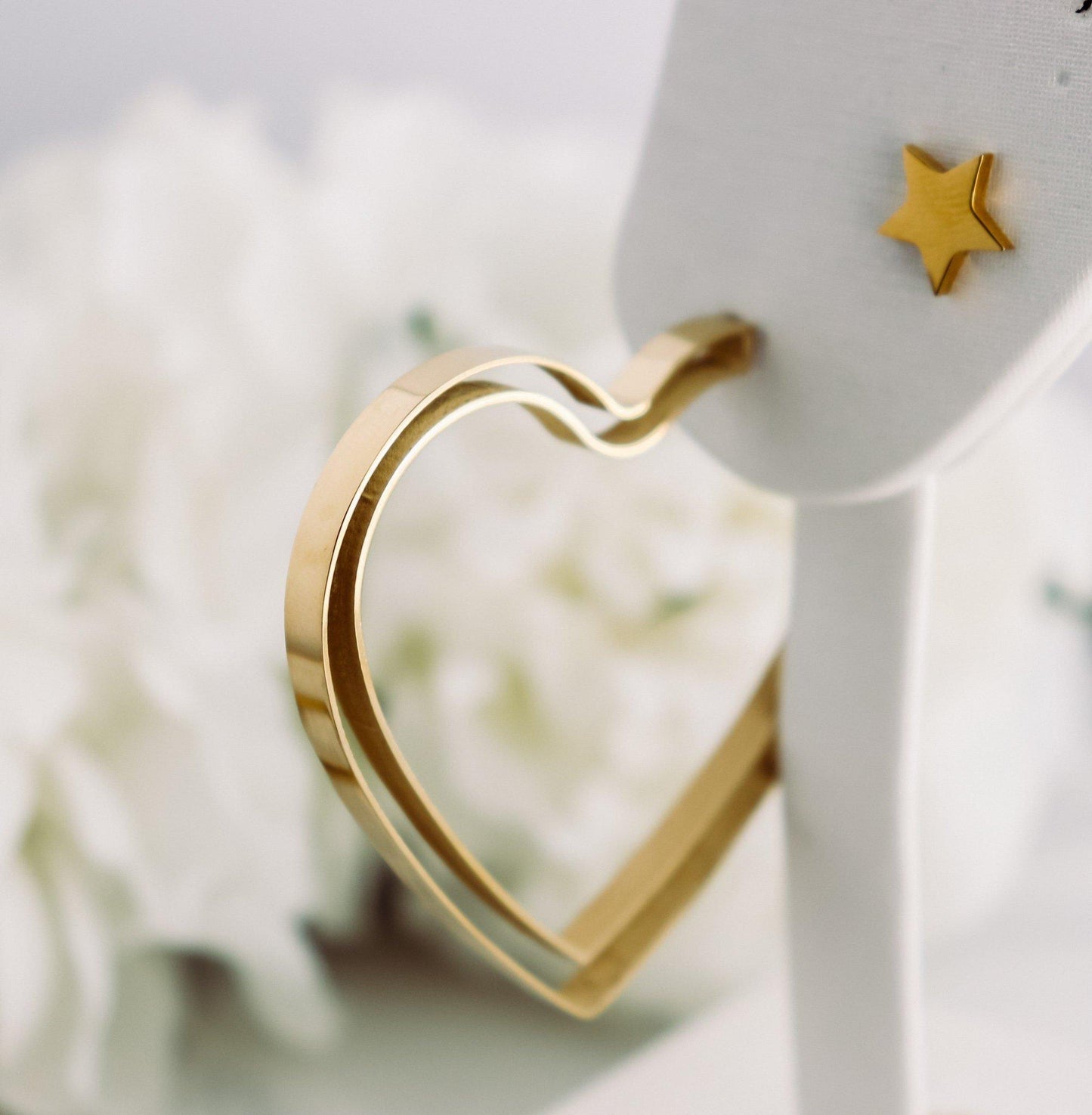 Heart Hoop Earrings