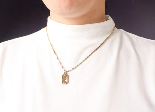 Moon Sun Tag Necklace