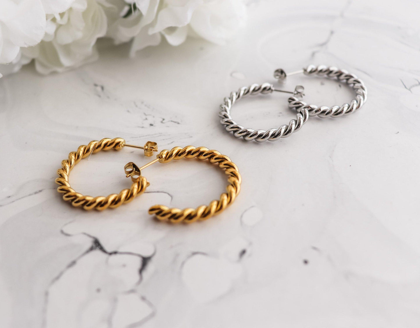 Thick Twist Hoop Earring