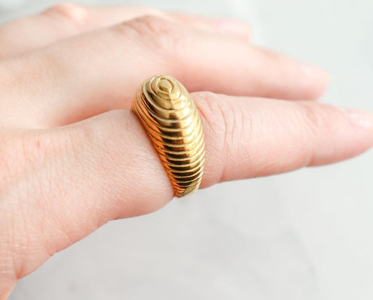 Striped Chunky Ring