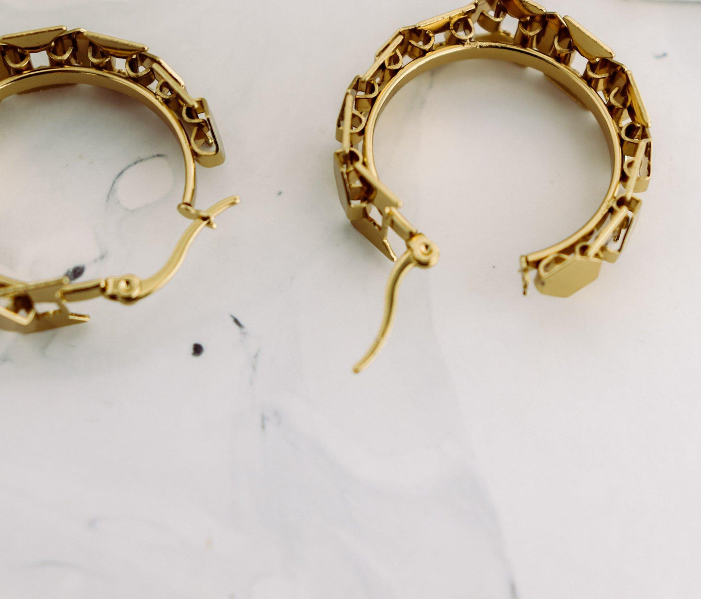 Abstract Hoop Earrings