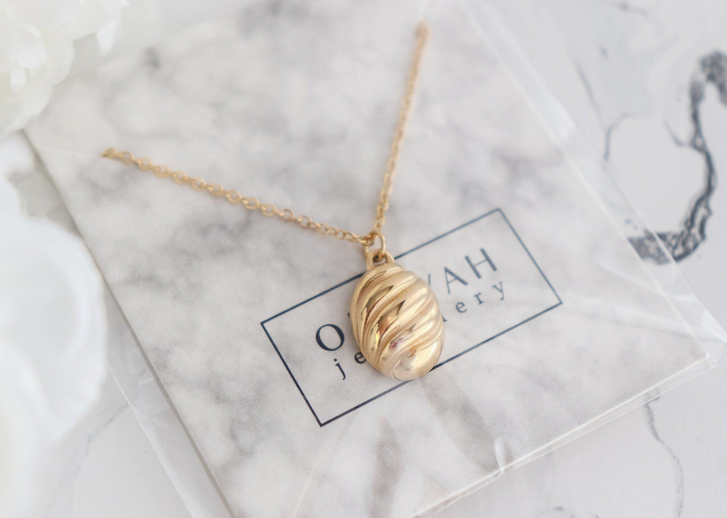Croissant Pendant Necklace
