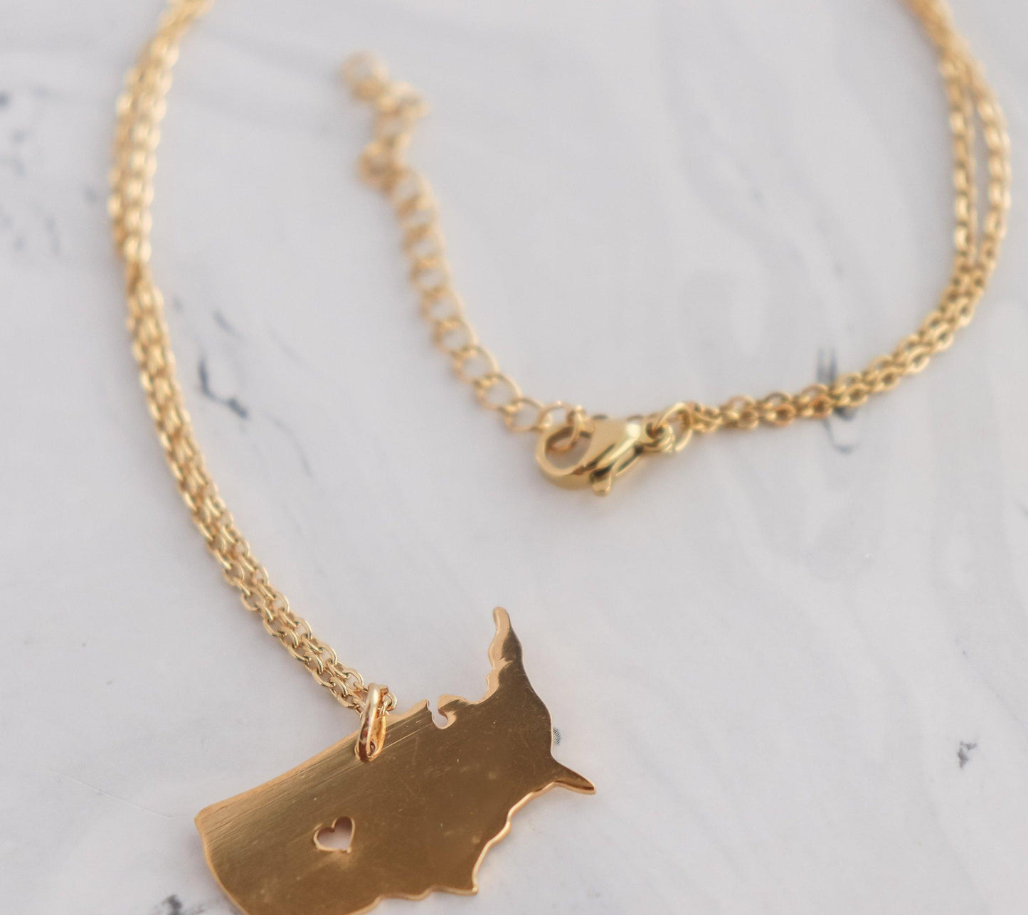 USA Map Necklace