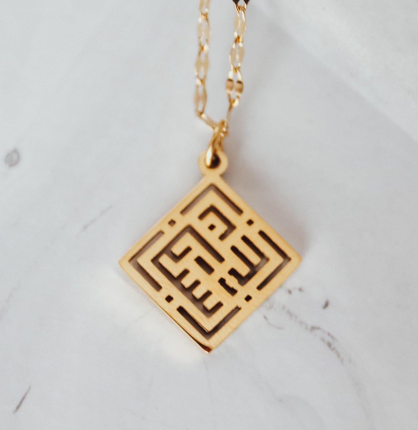 Athkar Kufi Calligraphy Necklace