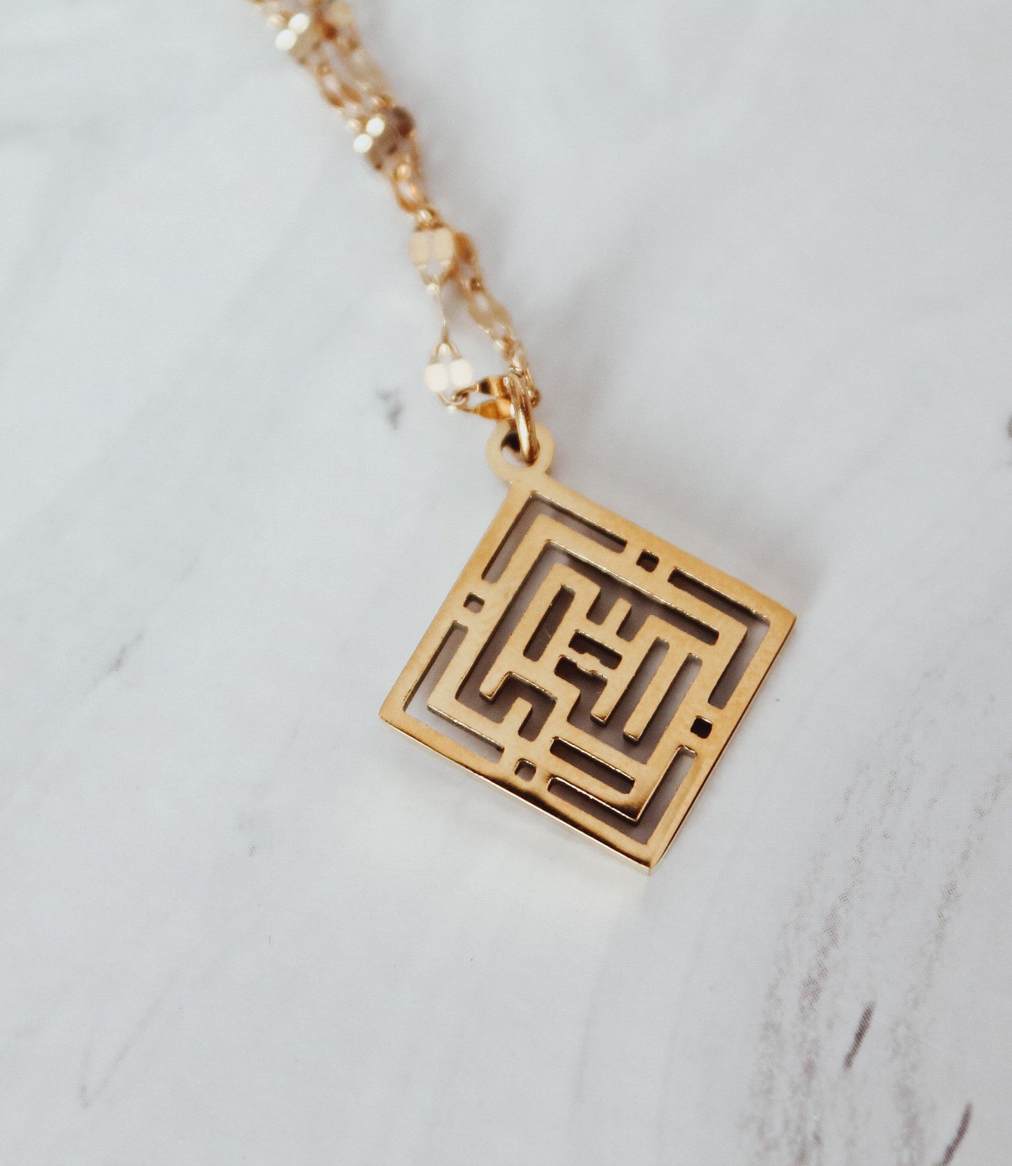 Athkar Kufi Calligraphy Necklace