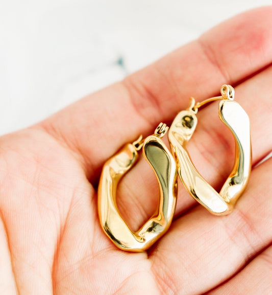 Twist U Hoop Earrings