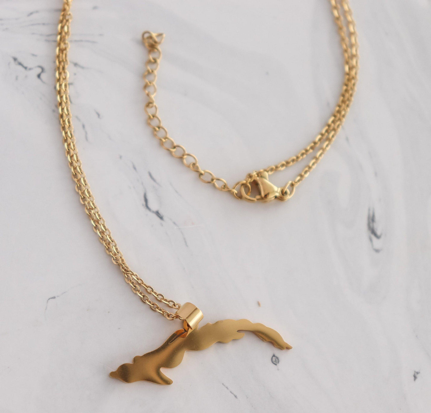Cuba Map Necklace