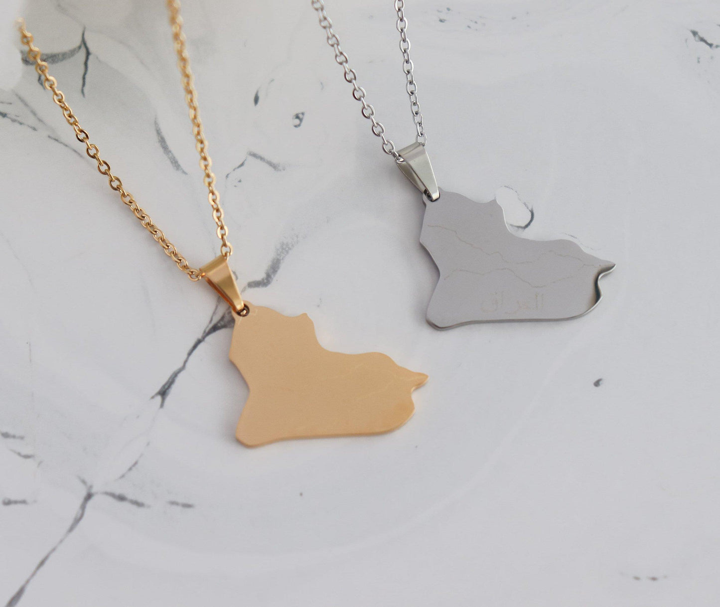 Iraq Map Necklace