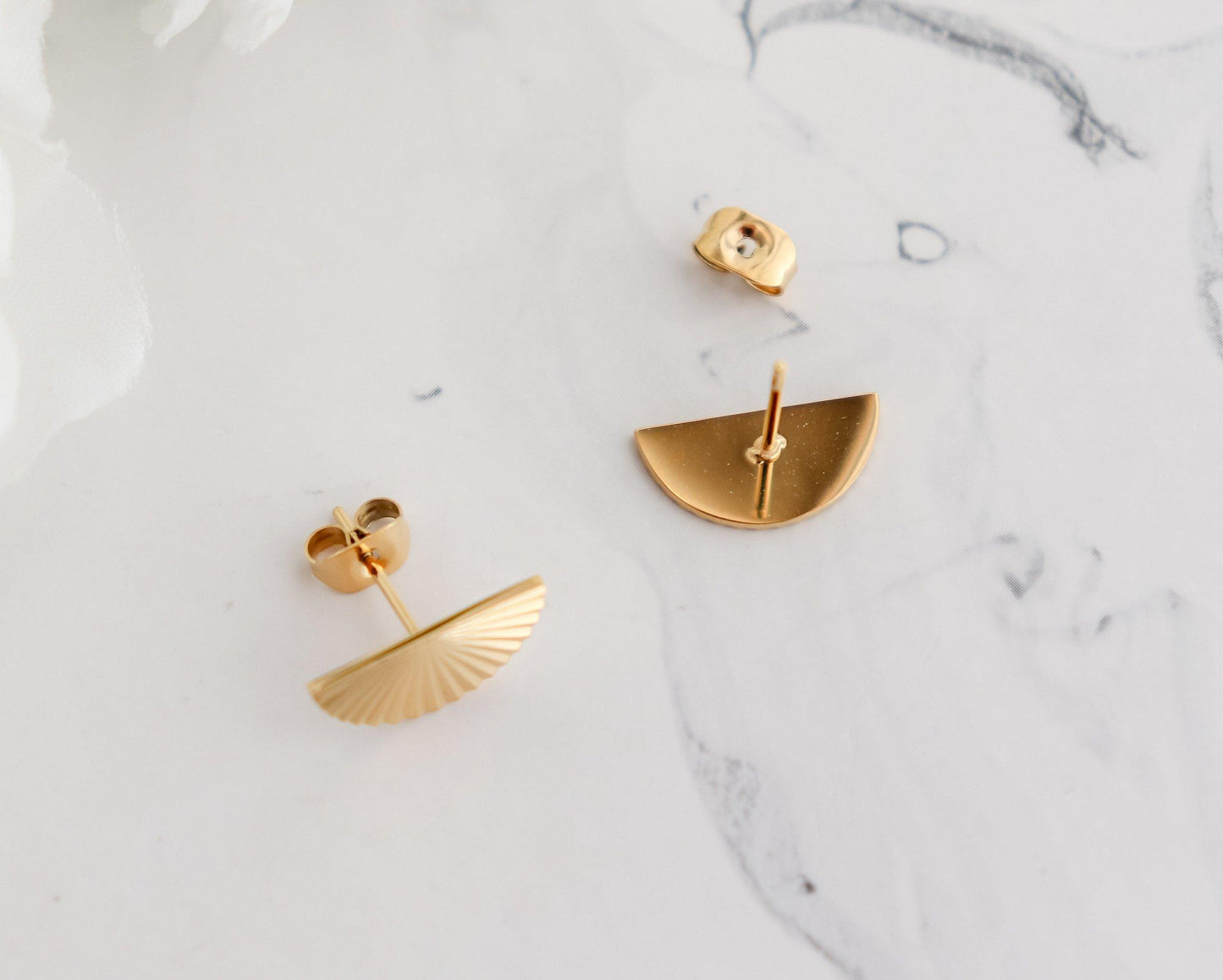 Sunburst Half Circle Earrings