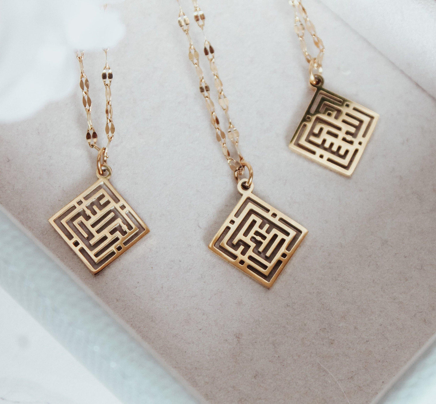 Athkar Kufi Calligraphy Necklace